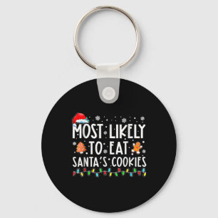 Meest waarschijnlijk om Santas Cookies Family Kers Sleutelhanger