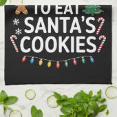 Meest waarschijnlijk om Santas Cookies Family Kers Theedoek (Gevouwen)
