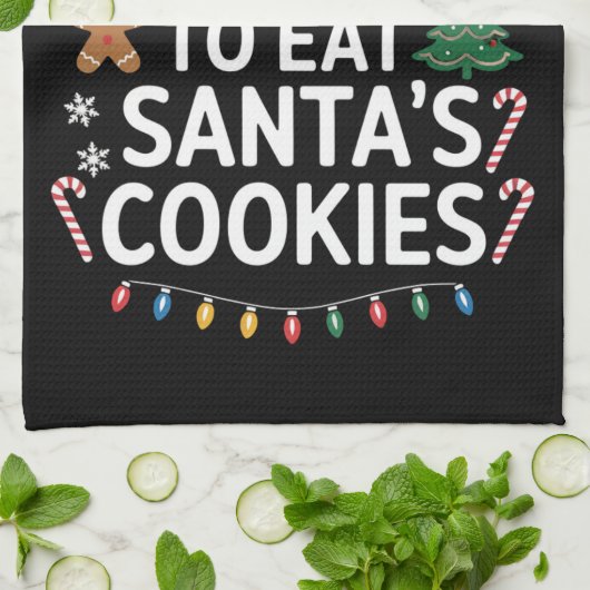 Meest waarschijnlijk om Santas Cookies Family Kers Theedoek (Gevouwen)