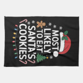 Meest waarschijnlijk om Santas Cookies Family Kers Theedoek (Horizontaal)