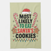 Meest waarschijnlijk om Santas Cookies Family Kers Theedoek (Verticaal)