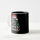 Meest waarschijnlijk om Santas Cookies Family Kers Tweekleurige Koffiemok (Voorkant links)