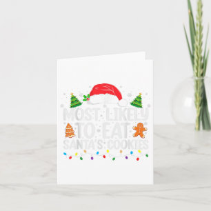 Meest waarschijnlijk om Santas Cookies kerstfamili Kaart
