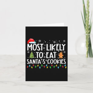 Meest waarschijnlijk om Santa's koekjes te eten Fu Kaart