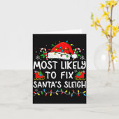 Meest Waarschijnlijk Om Santa's slee te repareren  Kaart (Gele Bloem)