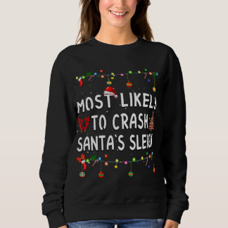 Meest Waarschijnlijk Om Sleigh Kerstmis Matching F Trui