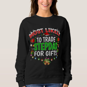 Meest waarschijnlijk om Stepdad Santa Hat Xmas Lig Trui