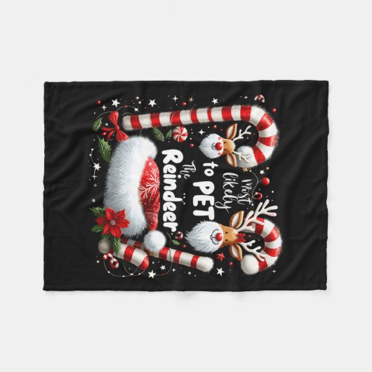 Meest waarschijnlijk om te aaien de rendieren kers fleece deken (Voorkant (Horizontaal))