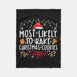Meest waarschijnlijk om te bakken Kerstmis koekjes Fleece Deken