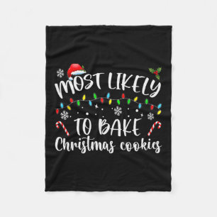 Meest waarschijnlijk om te bakken Kerstmis koekjes Fleece Deken