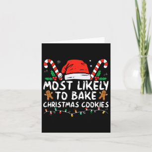 Meest waarschijnlijk om te bakken Kerstmis koekjes Kaart