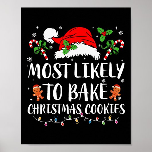 Meest waarschijnlijk om te bakken Kerstmis koekjes Poster (Voorkant)