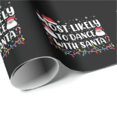 Meest waarschijnlijk om te dansen met Kerstman fam Cadeaupapier (Rol Hoek)