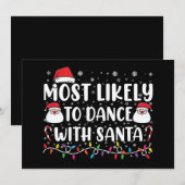 Meest waarschijnlijk om te dansen met Kerstman fam Kaart (Voorkant / Achterkant)