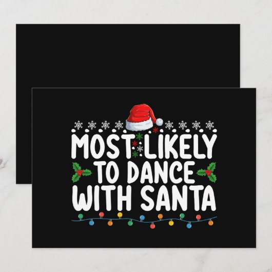 Meest waarschijnlijk om te dansen met Kerstmis vak Kaart (Voorkant / Achterkant)