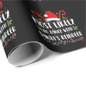 Meest waarschijnlijk om te dansen met Santa's rend Cadeaupapier (Rol Hoek)