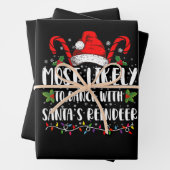 Meest waarschijnlijk om te dansen met Santa's rend Inpakpapier Vel (In situ)