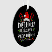 Meest waarschijnlijk om te dansen met Santa's rend Ornament (voorkant)