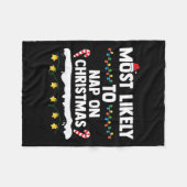 Meest waarschijnlijk om te dutten op kerst bijpass fleece deken (Voorkant (Horizontaal))