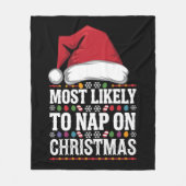Meest waarschijnlijk om te dutten op kerst familie fleece deken (Voorkant)
