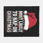 Meest waarschijnlijk om te dutten op kerst familie fleece deken (Voorkant (Horizontaal))