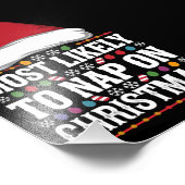 Meest waarschijnlijk om te dutten op kerst familie foto afdruk (Hoek)