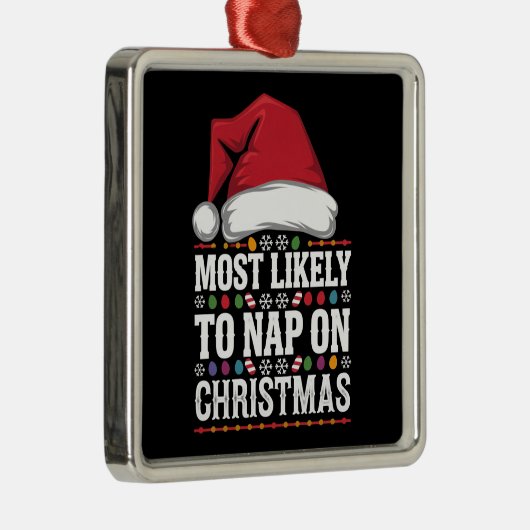 Meest waarschijnlijk om te dutten op kerst familie metalen ornament (Rechts)