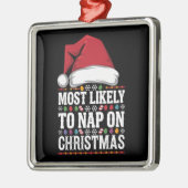 Meest waarschijnlijk om te dutten op kerst familie metalen ornament (Links)