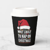 Meest waarschijnlijk om te dutten op kerst familie papieren bekers (Voorkant)