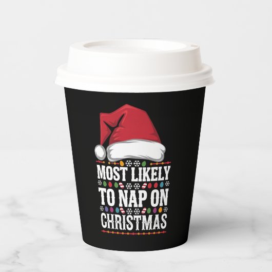 Meest waarschijnlijk om te dutten op kerst familie papieren bekers (Voorkant)