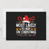 Meest waarschijnlijk om te dutten op kerst vakanti kaart (Voorkant)