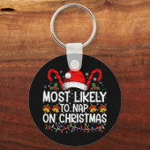 Meest waarschijnlijk om te dutten op kerst vakanti sleutelhanger (Voorkant)