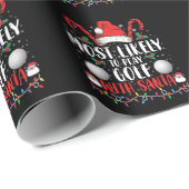 Meest waarschijnlijk om te golfen met Kerstman fam Cadeaupapier (Rol Hoek)