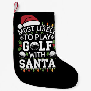 Meest waarschijnlijk om te golfen met Kerstman fam Kleine Kerstsok