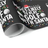 Meest waarschijnlijk om te golfen met Santa Christ Cadeaupapier (Rol Hoek)