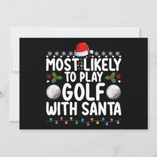 Meest waarschijnlijk om te golfen met Santa Christ Kaart (Voorkant)