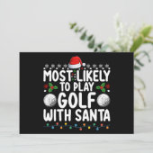 Meest waarschijnlijk om te golfen met Santa Christ Kaart (Staand voorkant)
