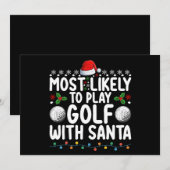 Meest waarschijnlijk om te golfen met Santa Christ Kaart (Voorkant / Achterkant)