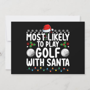 Meest waarschijnlijk om te golfen met Santa Christ Kaart