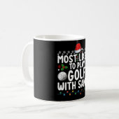 Meest waarschijnlijk om te golfen met Santa Christ Koffiemok (Voorkant links)