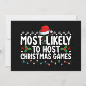 Meest waarschijnlijk om te hosten Christmas Games  Kaart (Voorkant)