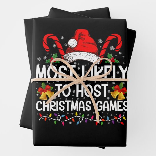 Meest waarschijnlijk om te hosten Kerstmis spellet Inpakpapier Vel (In situ)