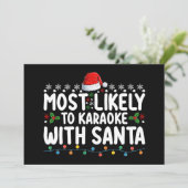 Meest waarschijnlijk om te karaoke met Kerstmis Kaart (Staand voorkant)