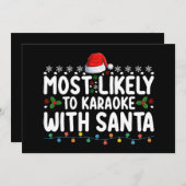 Meest waarschijnlijk om te karaoke met Kerstmis Kaart (Voorkant / Achterkant)