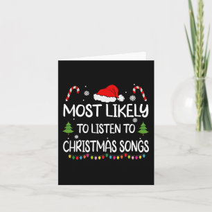 Meest waarschijnlijk om te luisteren naar kerstlie kaart