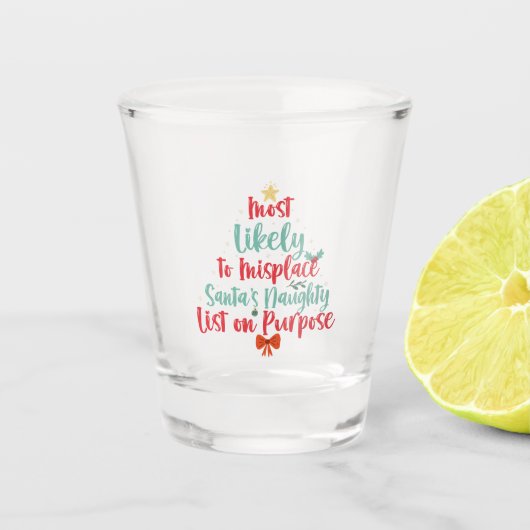 Meest waarschijnlijk om te misplaatsen Santa's ond Shot Glas (Voorkant)
