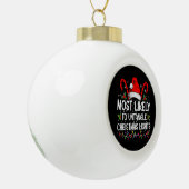 Meest waarschijnlijk om te ontwarren Kerstmis Lich Keramische Bal Ornament (Links)