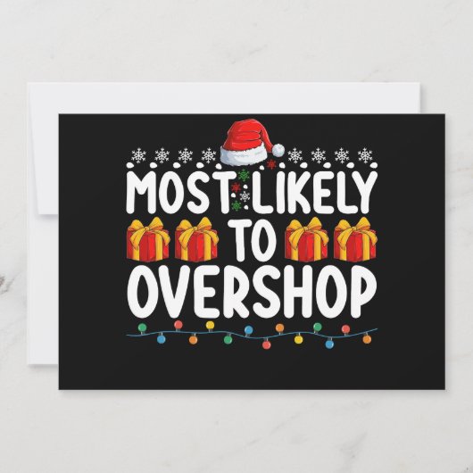 Meest waarschijnlijk om te overshoppen kerstvakant kaart (Voorkant)