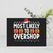 Meest waarschijnlijk om te overshoppen kerstvakant kaart (Staand voorkant)