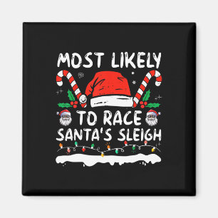 Meest waarschijnlijk om te racen Santa's slee Kers Magneet